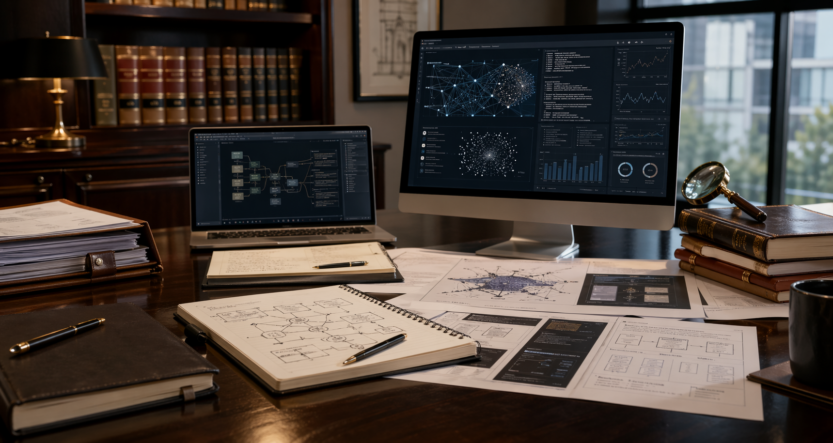 Software, artificial intelligence, and digital platform materials arranged for legal and technical review
